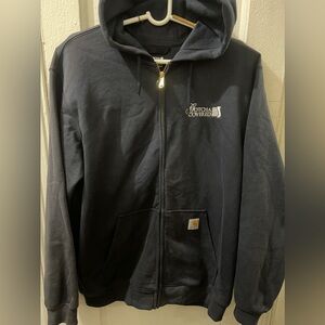 Carhartt mens hooded jacket loose fit Sz large excellent condition